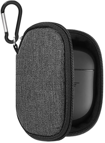 Geekria Kopfhörer-Tragetasche, kompatibel mit Bose QC, QC Earbuds II, ultra-offen, Ersatz-Schutz-Kopfhörer-Reisetasche (dunkelgrau)