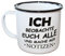 KAMACA Metalltasse Retro mit Spruch im Emaille Look 350 ml Metall-Becher für Alltag Büro Camping witzig tolles Geschenk für liebe Menschen Kollegen (Ich beobachte euch alle)