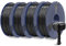 SUNLU 4KG ABS Filament 1.75 mm, 3D Drucker Filament Bündeln, Hoch Temperaturbeständiges ABS 3D Druckfilament, Hohe Festigkeit Schlagfest, 1 kg pro Spule, 4 Rollen, Schwarz
