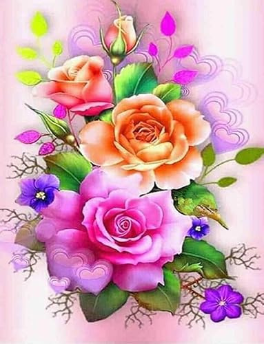 Romantische Rose - Klassisches Puzzle 5000 Teile Für Erwachsene, Holzpuzzle, 3D-Puzzle, Heimdekoration