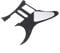 E-Gitarre Pickguard Ersatz für Ibanez RG250 Style mit 10 Löchern für Humbucker und Single Coil Tonabnehmer (Schwarz)
