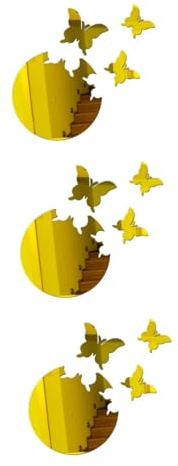 SHINEOFI 3 Sätze Wandaufkleber Selbstklebende Dekoration für Schlafzimmer Wohnzimmer Schminktisch Boho Style Einfache Anwendung Glatten Oberflächen Teiliges