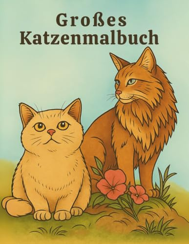 Katzen Malbuch für Erwachsene & Kinder A4 Format: 50 liebevolle Katzenmotive zum Ausmalen – Entspannung, Achtsamkeit & kreative Auszeit (Malbücher in verschiedene größen)