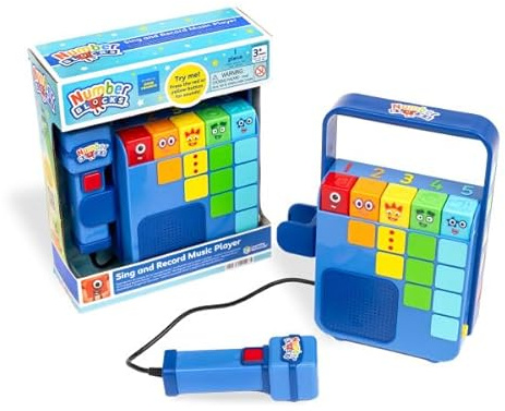 Learning Resources Numberblocks - Lettore Musicale con Funzione di Registrazione, dai 3 Anni in su, Giocattolo educativo con Microfono, promuove la comprensione dei Numeri, Il conteggio, Il