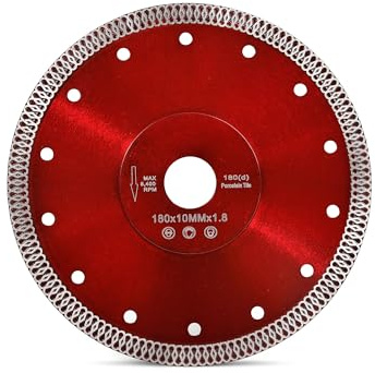 Casaverde Porcelain Cutting Disc 180mm x 25.4mm/22.23mm,Tile Blade Cut On Porcelain,Granite,Marble,Tiles & Ceramics
