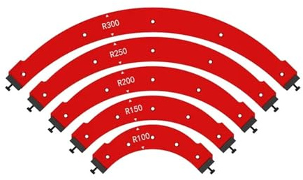 Schlitzschablone 5-teilige Radius-Ecken-Schablonen, runde Ecken-Radius-Schablonen
