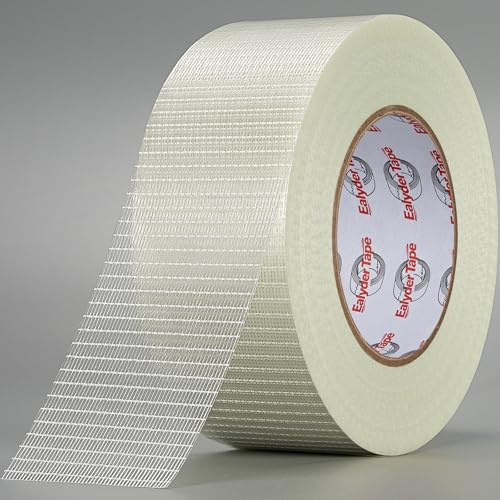 1 Rolle Bidirektional Glasfaserband 50mm x 50m Hochbelastbar für Verpackung | Bidirektional verstärktes Filamentband für schwere Lasten. Hohe Zugfestigkeit, ideal für sichere Verpackung.