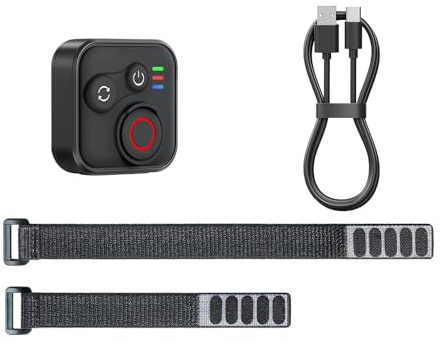 LICHIFIT Mando a distancia Bluetooth para cámara Insta360 X5/X4/X3/Ace Pro 2/GO 3S para GoPro Hero 13/12/11/10/9/Max 2/Mini cámara y smartphone, impermeable, inalámbrico, control remoto inteligente