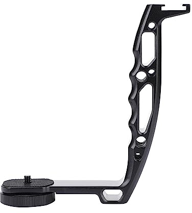 Aluminiumlegierung L-Halterung Erweiterter Einzelgriff für Crane 2 Ronin S Gimbal-Zubehör Ergonomische leichte tragbare Fotoausrüstung Schwarz