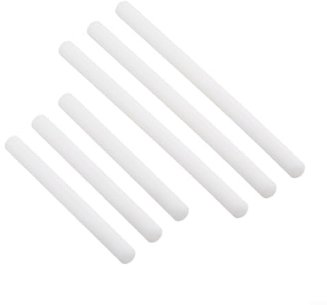Paquete de 6 soportes de vidrio con pinchos para lavaplatos, vasos cortos y largos para pasadores estabilizadores para copas de vino, tazas de cerveza y jarrones, plástico blanco de 5,5 mm de diámetro