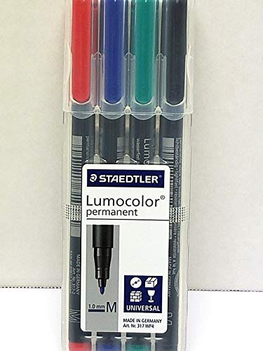 STAEDTLER Lumocolor Permanent-Marker 317M, 4er Etui, Menge 4