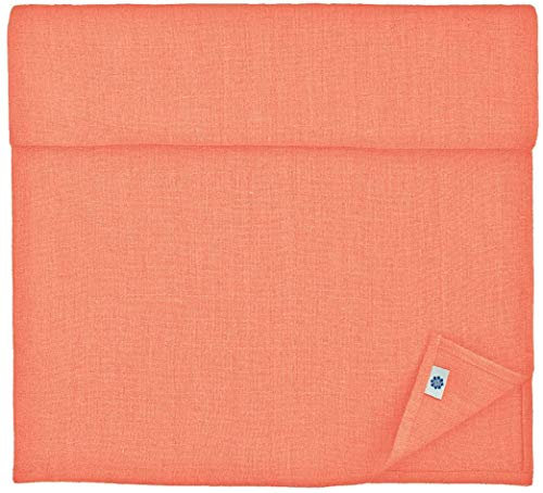 Linen & Cotton Tischläufer Stoff Tischband Tischdeko Hygge 100% Leinen, Coral Rosa (40 x 130 cm) Klein Rechteckig Läufer Tisch Couchtisch für Home Küche Party Brunch Weihnachten