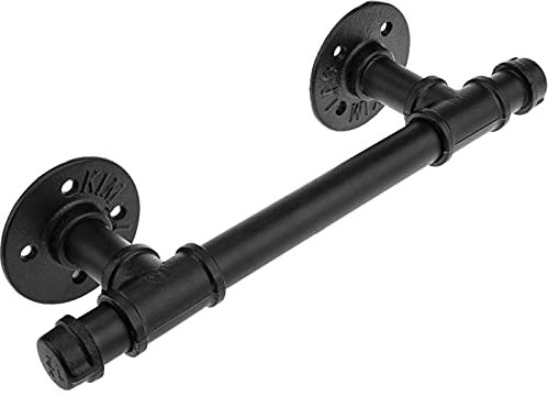 PrimeMatik - Barre de Support de 370 mm. Porte-Serviettes de Tube Industriel et Vintage