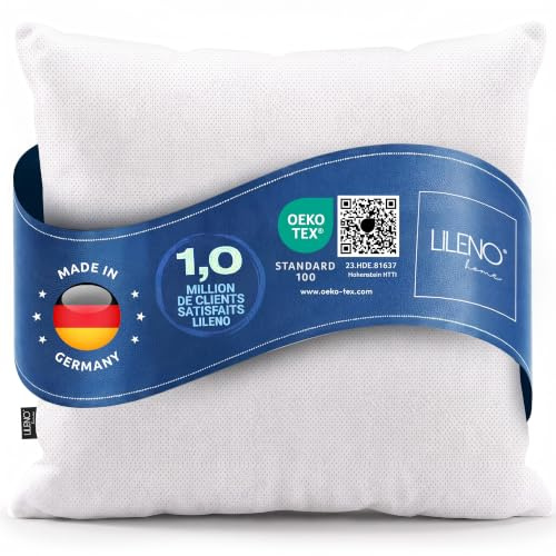 LILENO HOME Kissenfüllung 80x80 (1er Set) | Pralle Füllung für Couchkissen | & Dekokissen 80x80 | Wolkenweiches Sofa Pillow & Schlafkissen Made in Germany | Kissen Set mit Oeko-Tex Klasse 1