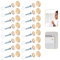 Gwolf Vis de miroir, 16pcs capuchons à vis en laiton, vis de miroir de 16 mm couvercle de capuchons décoratifs, clous de miroir décoratifs, clous de miroir en acier inoxydable pour tableaux de miroirs