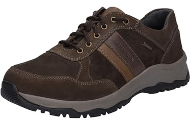 Josef Seibel Herren Low-Top Sneaker Leroy 56,Weite H (Weit),Wechselfußbett,wasserdicht,straßenschuhe,Sportschuhe,braun-Kombi,46 EU