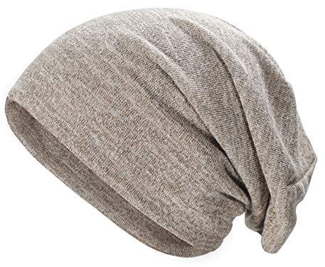 ZLYC Unisex Long Slouch Beanie Leicht Weich Jersey Mütze (Einfach Khaki),Gr. Einheitsgröße