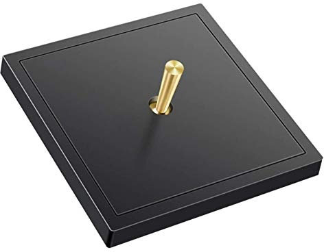 Seupeak Nordic Retro Noir Home Panel Switch Hotel Restaurant Luminaire Luminaire 2 Way Dual Commandez Panneau de commutateur Vintage Supérieur de Laiton Type 86 Interrupteur Mural (Color : 1 Gang)