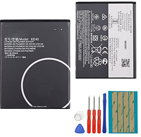 E-yiiviil Batteria di ricambio KE40 compatibile con Moto E6 XT2005 XT2005-3 con strumenti