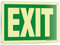 Exit Schild – 1 Packung 25.4 x 17.8 cm – 100% rostfrei .040 Aluminium-Schilder, leuchtet im Dunkeln, laminiert für ultimative UV-, Wasser- und Verblassungsbeständigkeit, Innen- und Außenbereich