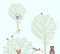 A.S. Création Kinderzimmertapete Little Love Tapete mit niedlichen Wald Tieren PVC-freie Vliestapete grün braun grau weiß seidenmatt glatt 381342