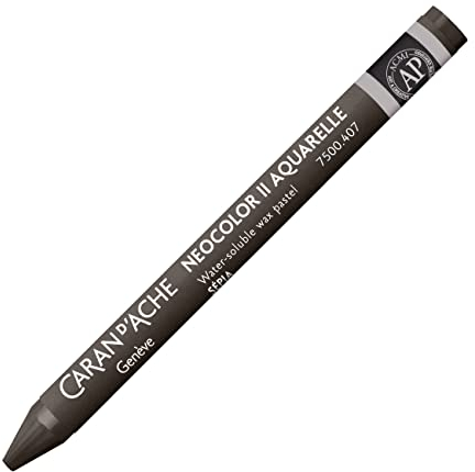 Caran d'Ache NEOCOLOR II 407 SEPIA/SEPIA (7500.407) / Pastelle 10 Stück (1er Pack)/ aus Wasservermalbarem Wachs/Für Papier Karton Glas Holz Leder Stoff Stein