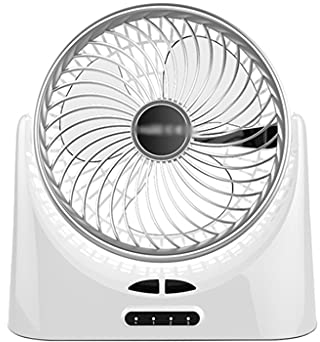 Tranquilo Ventilador de escritorio, Mini ventilador, batería recargable, 3 velocidad ajustable, ventilador de escritorio portátil, exterior / de interior / de oficina / ventilador de refrigeración par