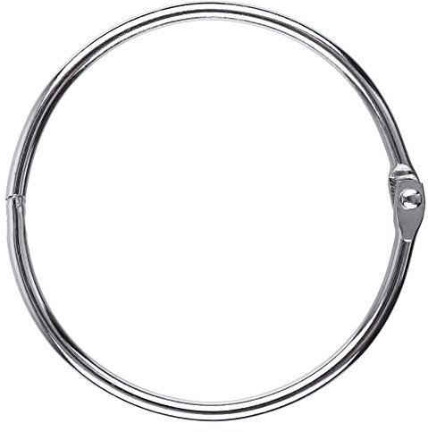 AKONEGE 12 Pack Large Binder Rings 76 mm/3 Inch Metal Book Rings, Loose Leaf Binder Rings for Flash Cards Index Cards and Notebook Paper, Silver Big Key Rings Binding Rings School, Home, Office