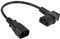 CERRXIAN IEC 320 C14 to 90 Degree C13 PDU Power Supply Extension Cable,C14 Male to Right Angle C13 Female 3 Pin Power Cord for Monitors,Computers,Etc-0.4M/15.7inch