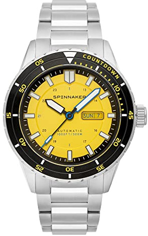 Spinnaker Herren 43mm HASS Automatikuhr mit massivem Edelstahlarmband SP-5099