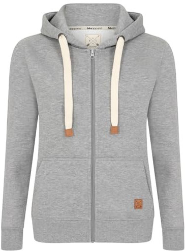 Blu Apparel Womens Zip Hoodies Extra Warm women's Zipped Hoodie Ladies Plain Hoodie Winter Warm Fleece Lined Zip Up Jacket Sweatshirt ActivewearJumper (UK, Numeric, 18, Regular, Regular, Grey)