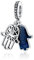LNQOBU Hand der Fatima Charms Anhänger 925 Sterlingsilber Sport Fußball Charms für Armbänder Halskette Kmpatibel mit Europäischen Armbändern