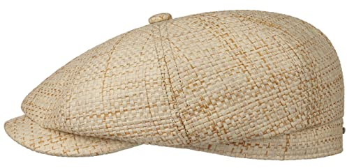 Stetson Hatteras Toyo Herren - Ballonmütze aus 100% Toyo-Stroh (Viskose) - Kappe mit UV-Schutzfaktor 40+ - Frühling/Sommer Natur L (58-59 cm)