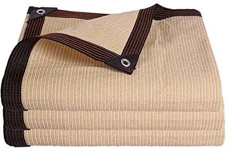 Telo Ombreggiante Beige 1,5x2m 2,5x3m 3,5x8m 4,5x5m 7,5x10m 9,5x12m Telo Ombra Tenda Balcone Esterno con Occhielli, Protezione Solare Rete Ombreggiante per Balcone Terrazzo Piscina ( Size : 2.5x4m/8x1