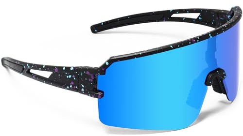 SPOSUNE Polarisierte Fahrradbrille für Männer und Frauen, UV400-Schutz, Sport-Sonnenbrille für Baseball, Laufen, Angeln, Reiten
