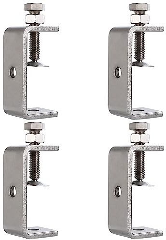 4 Pezzi Morsetto a c 65mm, Morsetto Acciaio Inox, Morsetto a Vite Piccolo, Campo Di Regolazione 37-62mm, Morsetti a Vite, Morsetti Da Falegname Per Saldatura, Carpenteria, Utensili, Fai Da Te