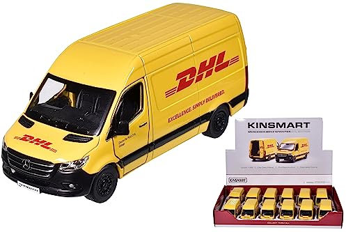KandyToys DHL Edition Van | 1:48 Scale Diecast Metal Toy Model | Mercedes Van
