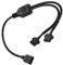 sourcing map ARGB Splitter, 12V 4Pin to SM 4Pin Female Extension Cable Adapter Connector Addressable for PC Fan Power Computer Chassis Motherboard, 1 to 2 Style