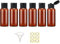 Apstaqeoo 6PCS 50ML Plastic Travel Bottles with Flip Cap Empty Squeeze Bottles Refillable Travel Container with 1 Funnel & 6 Labels TSA Approved for Liquids Lotion Toiletries Cosmetic (Brown)
