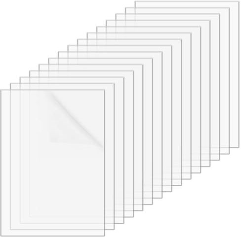 NAROSEBE 15Pcs Hojas De Acrílico Transparente A4, Láminas de Acrílico Transparente, Láminas de Plástico Duro, Lamina Hojas Plastico Transparente 1mm para Marcos Fotos, Pintura