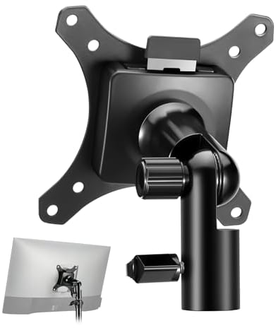 NEEWER Monitor Mount Adapter Halterung mit Schnellverschluss VESA Halterung, 270° Verstellbarer Metall 5/8 C Stand, Lichtstativ Adapter für Bildschirme TV bis zu 17-32, Max. Belastung 8kg, MA010