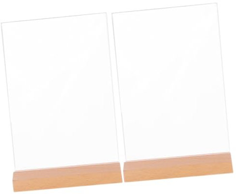 OUNONA 2St Schilderhalter aus Acryl preisschilder halter platzsparende aufbewahrung Plakatrahmen Etiketten Preisschildständer vertikaler Schilderständer Hamburger Speisekarte Menüregal a4