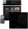 Conjunto: 60cm Horno electrico empotrable EB8313HC + 59cm Placa vitrocermica KF5903SP | Función Pizza | Parrilla | Aire circulante | Aire caliente | Temporizador automático | SET8313HCKF593SP