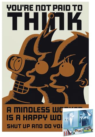 Close Up Futurama - Poster (You're not Paid to Think) (Größe: 61cm x 91,5cm) (Poster & Poster Strips)