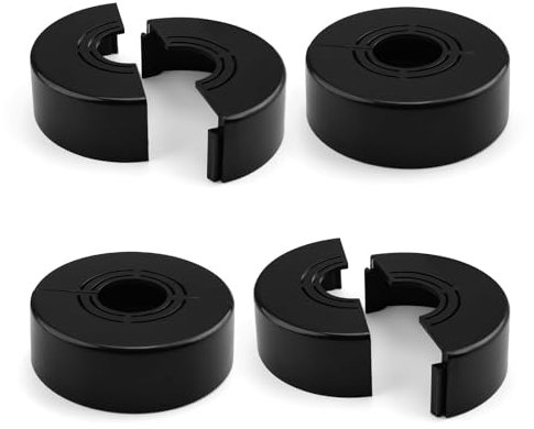 LWLWA Rosette 4 Stück, Rosetten für Heizungsrohre Plastik, Heizungsrohr Rosette 60×20mm, Einstellbar, Snap-Installation, Verdicktes Material, für Waschmaschine, Küchenarmatur, Duschzubehör