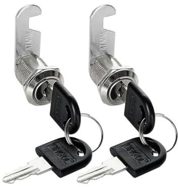 Security Mailbox Lock,2 PCS Tool Box Locks Replacement Set Mailbox Locks Cabinet Cam Lock with Key Cabinet Drawer Cupboard Cam Lock for Drawer Door Wardrobe Letter Box and Toolbox(20MM)