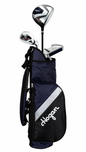 Hogan Golf FTS Junior Boys Golf Clubs Set with Bag (Navy, 3-5 Years, Left)