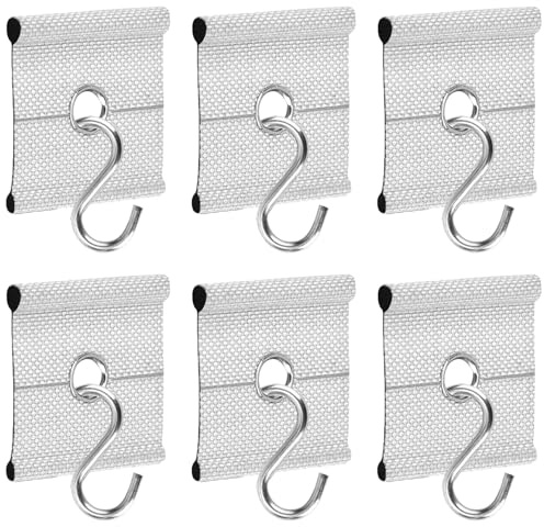 DONGZQAN 6 ganci per listelli, 6 ganci a S, ganci per listelli, accessori per guide laterali, listelli, listelli, ganci per tenda, roulotte