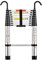 STANEW Teleskopleiter Aluminium 2,6m,Rutschfester Klappleiter Stehleiter Mehrzweckleiter, Abnehmbare Armlehne, Ausziehbare Leiter, Multifunktional Ladder, Maximale Belastbarkeit 150 kg