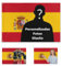 Bandera España Personalizado Diseño con Imágenes Personalizadas - Estilo clásico/Estilo nostálgico - Adecuado para decorar teatros musicales, tiendas, clubes, dormitorios y fiestas